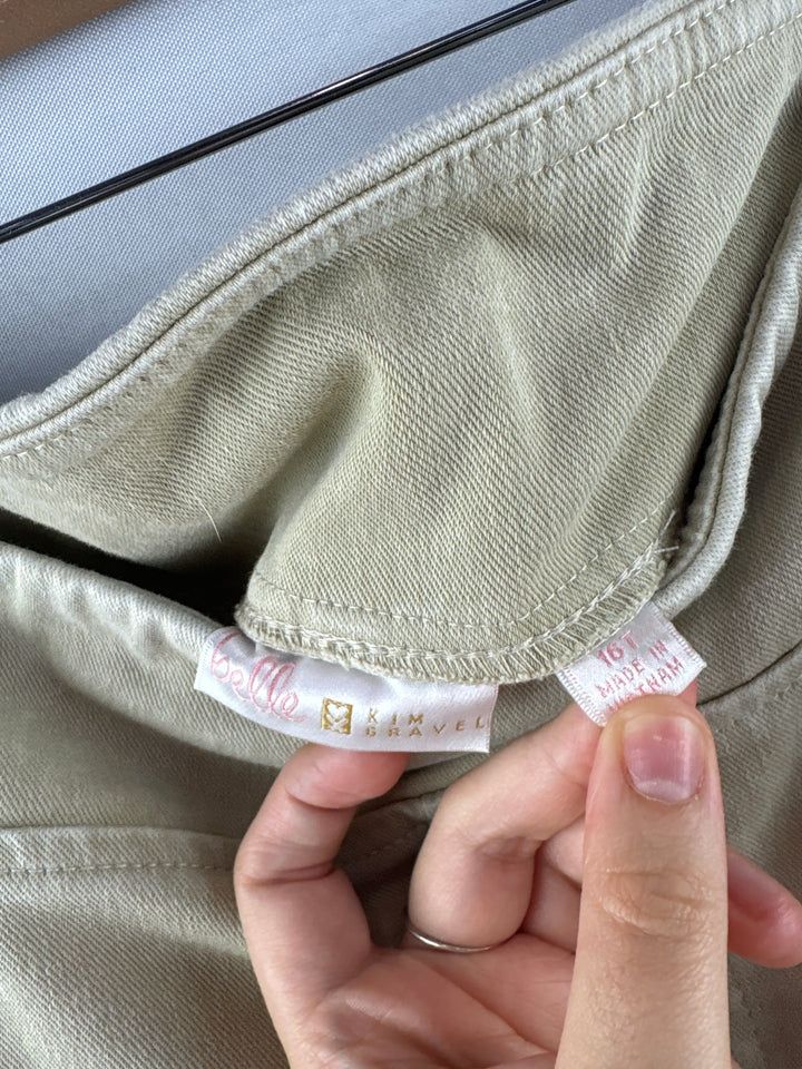 Women’s Belle Kim Gravel Size 16T Khaki Capris