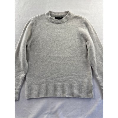 Amisu Womens Light Gray Crewneck Sweater S Recycled Polyester & Acrylic Made In Bangladesh