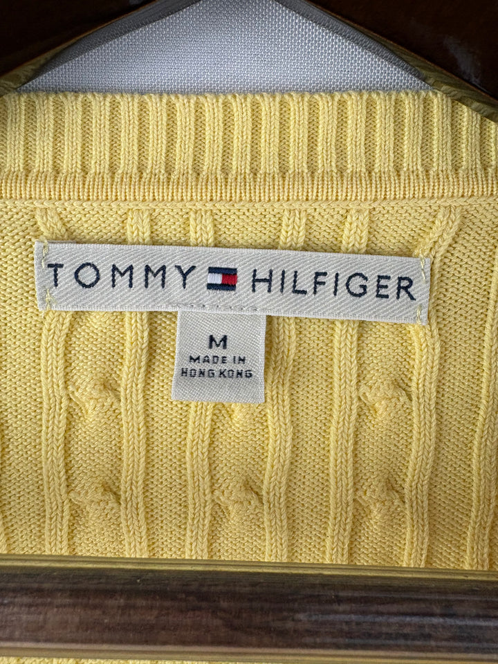 Women’s Tommy Hilfiger Medium Butter Yellow V-Neck Sweater