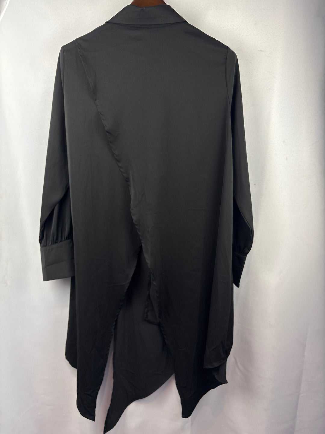 Women’s Ellazhu Black Asymmetrical Buttoned Shirt