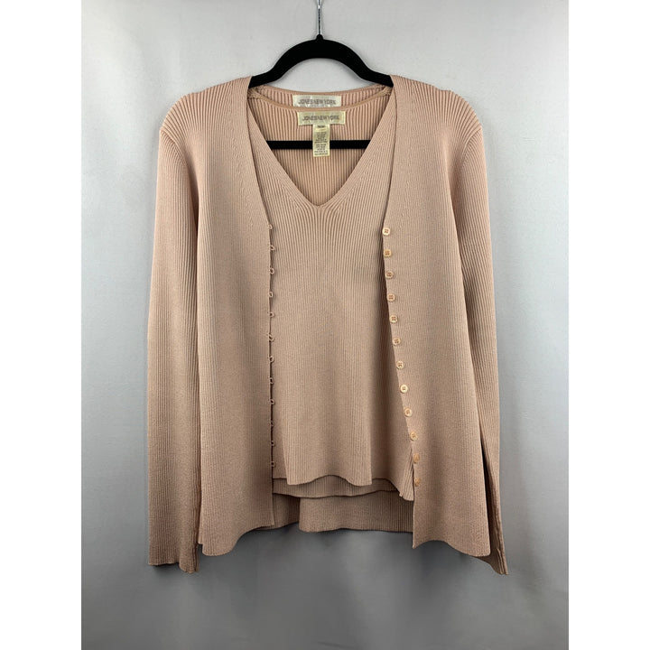 Women's Jones New York Pink Tank & Cardigan Set Size M