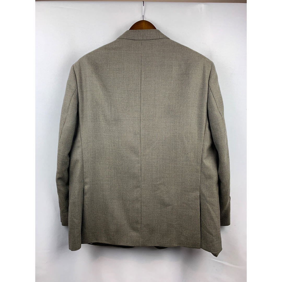 Men’s Pronto Uono Brown Pattern Coat Modern Blazer Size L