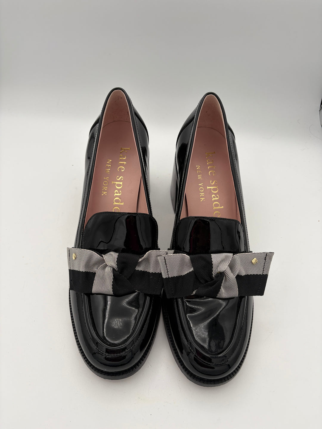 Women’s Kate Spade Size 10 Black Patent Leather Block Herls