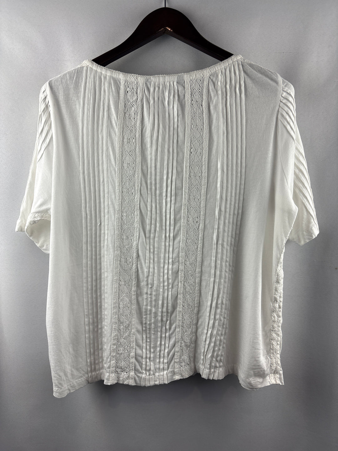 Women’s Lauren by Ralph Lauren XL White Short Sleeve Blouse