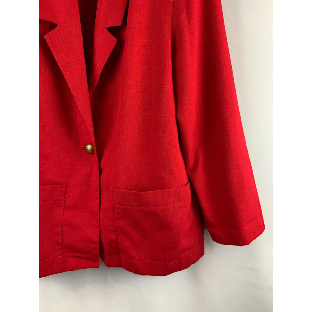 Block Island Petites Red Blazer Size 4