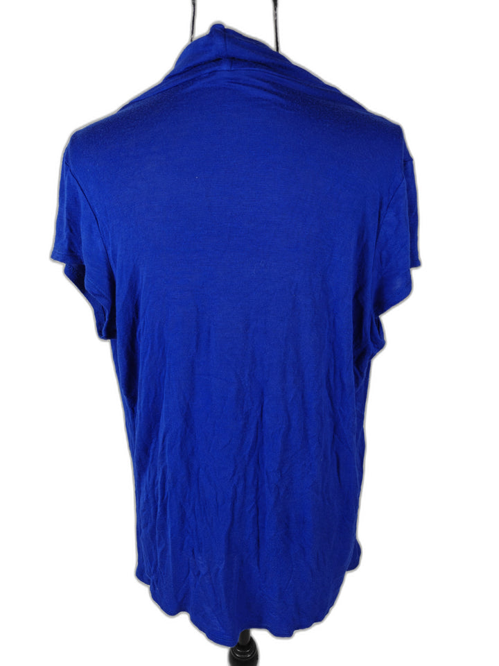 Women’s Free to Live Draped Wrap Top Royal Blue Size L
