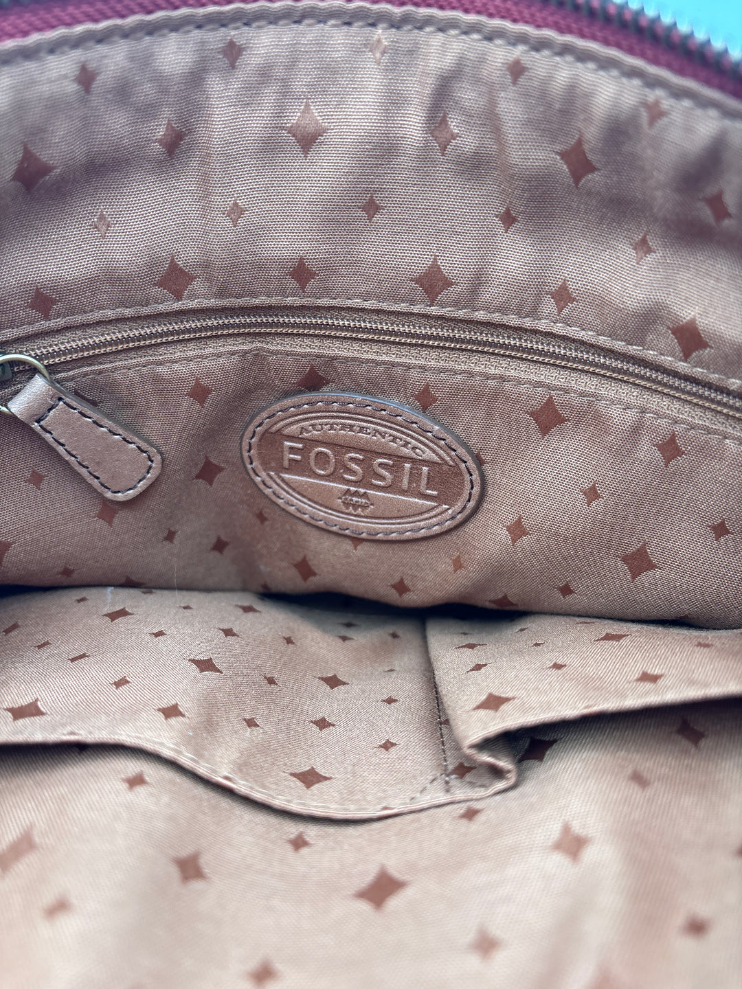Women’s Fossil Tomato Red Genuine Leather Crossbody Purse