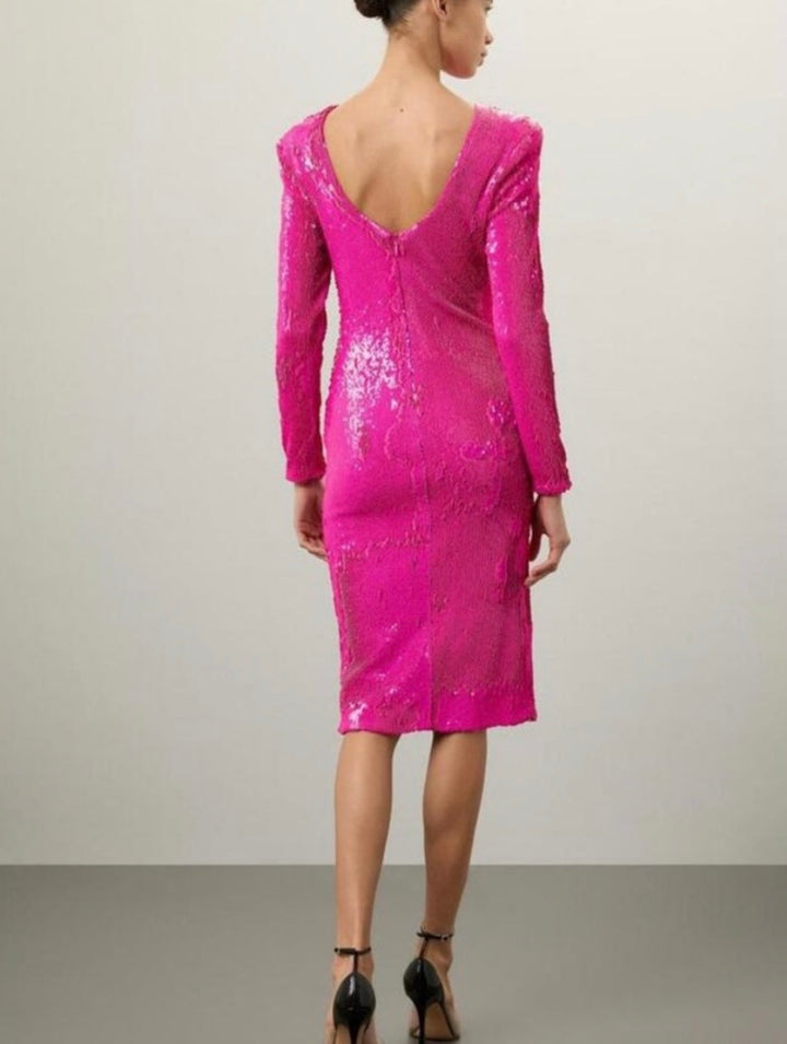 Dress the Population Natalie Sequin Dress – Hot Pink Size XL NWT