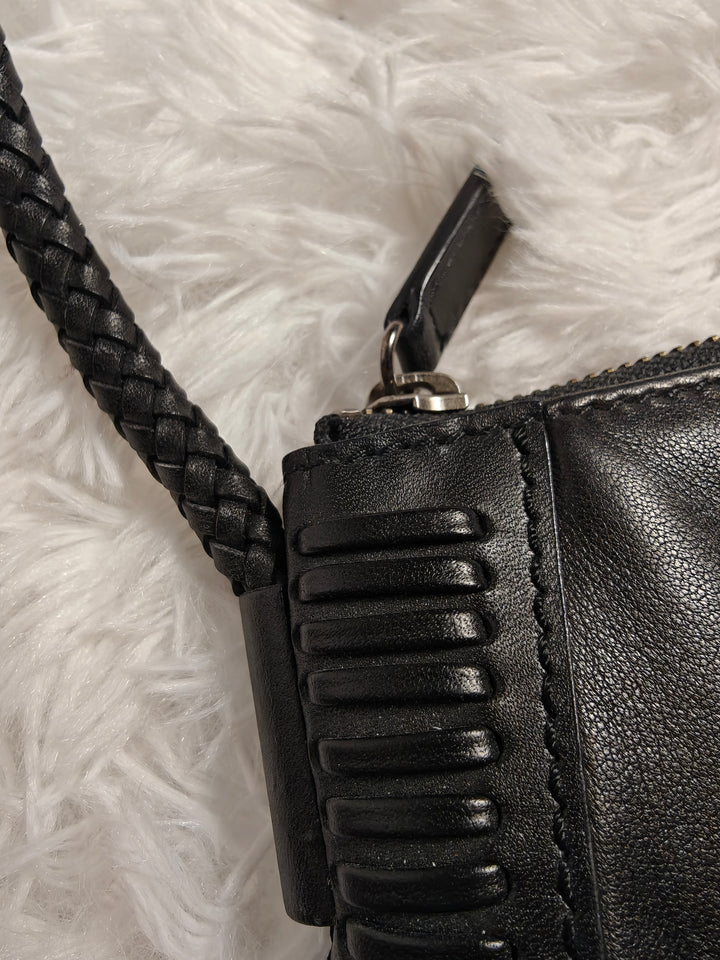 Women Via Spiga Shoulder Bag Black Leather