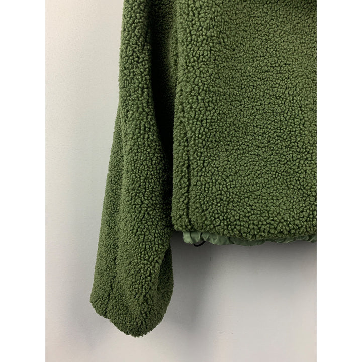 Women’s Love Tree Green Sherpa Sweater Size L