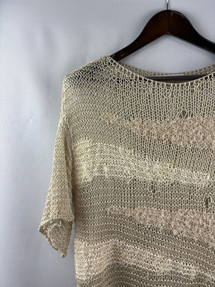 Women’s Zara Small Beige Knit Pullover Sweater