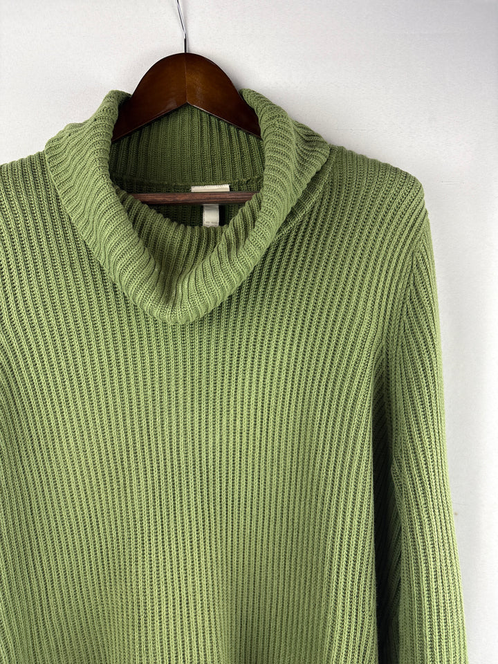 Women’s Pure Ulla Popken Size 16/18 Green Turtleneck Sweater
