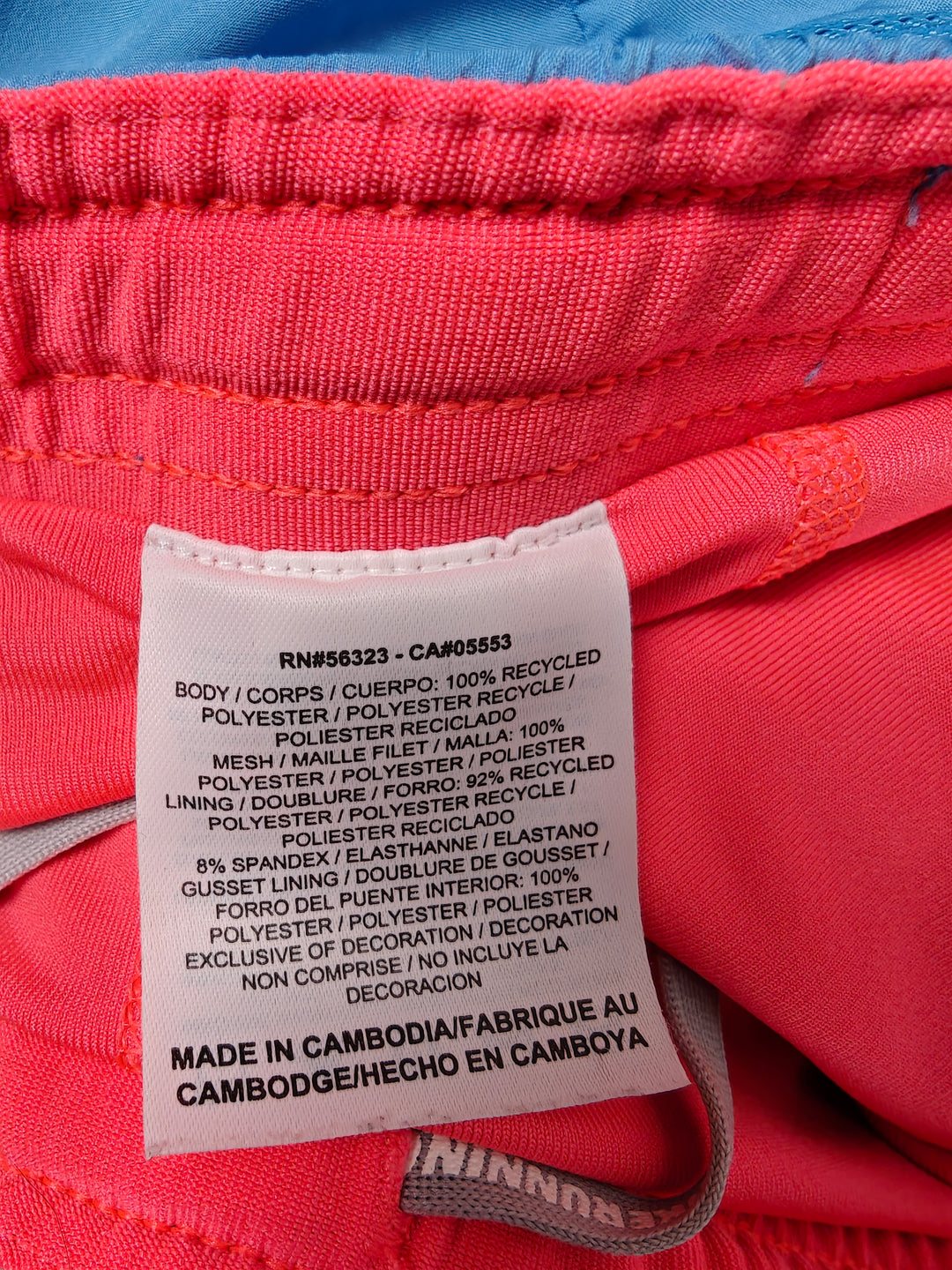 Womens Nike Dri-FIT Running Shorts Blue Pink Small