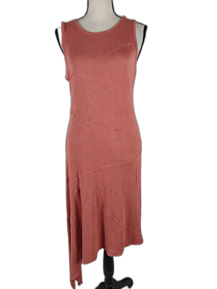 Women’s Bordeaux Asymmetrical Midi Dress Coral Size M