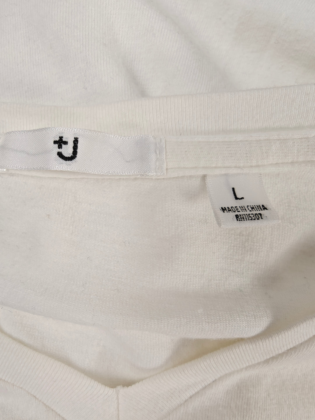 Men’s Uniqlo +J Jil Sander V-Neck Shirt White Large Long Sleeve