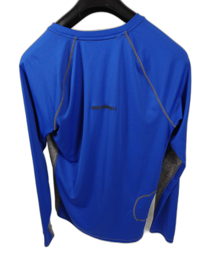 Men’s GapFit G Dry Performance Long Sleeve Shirt Blue Gray Size XL