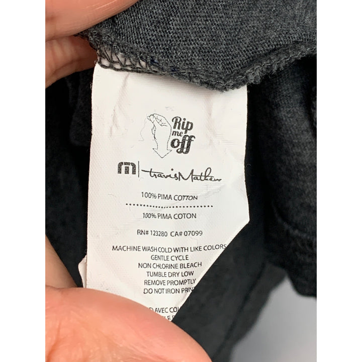 TravisMathew Mens XL Striped Gray T-Shirt