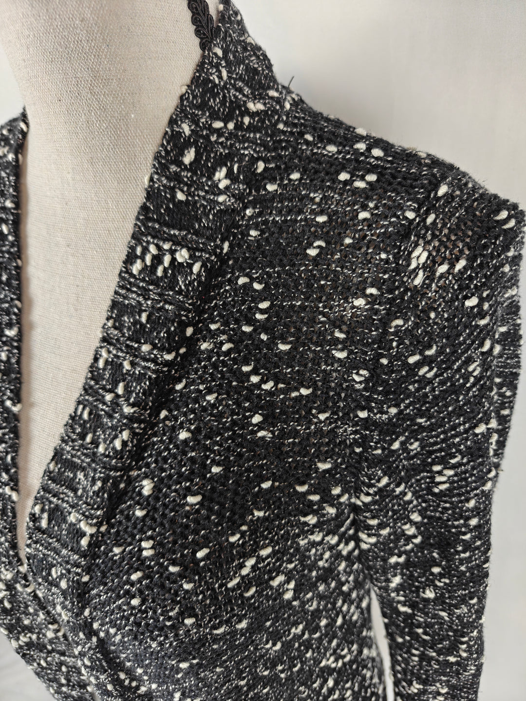 Women’s Belldini Open Front Cardigan Black White Size Medium