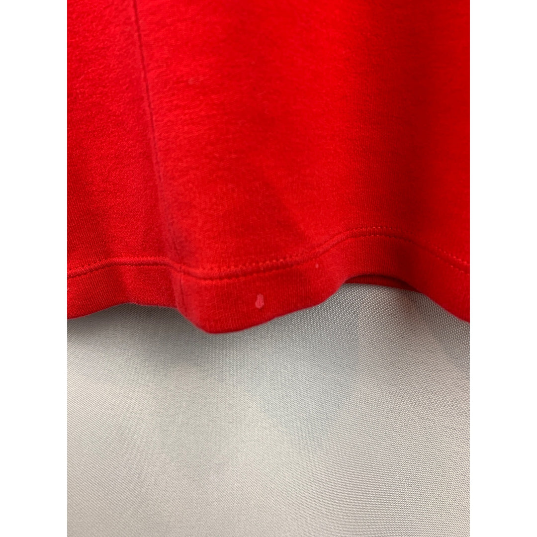 Express Red Half Zip Polo Shirt L