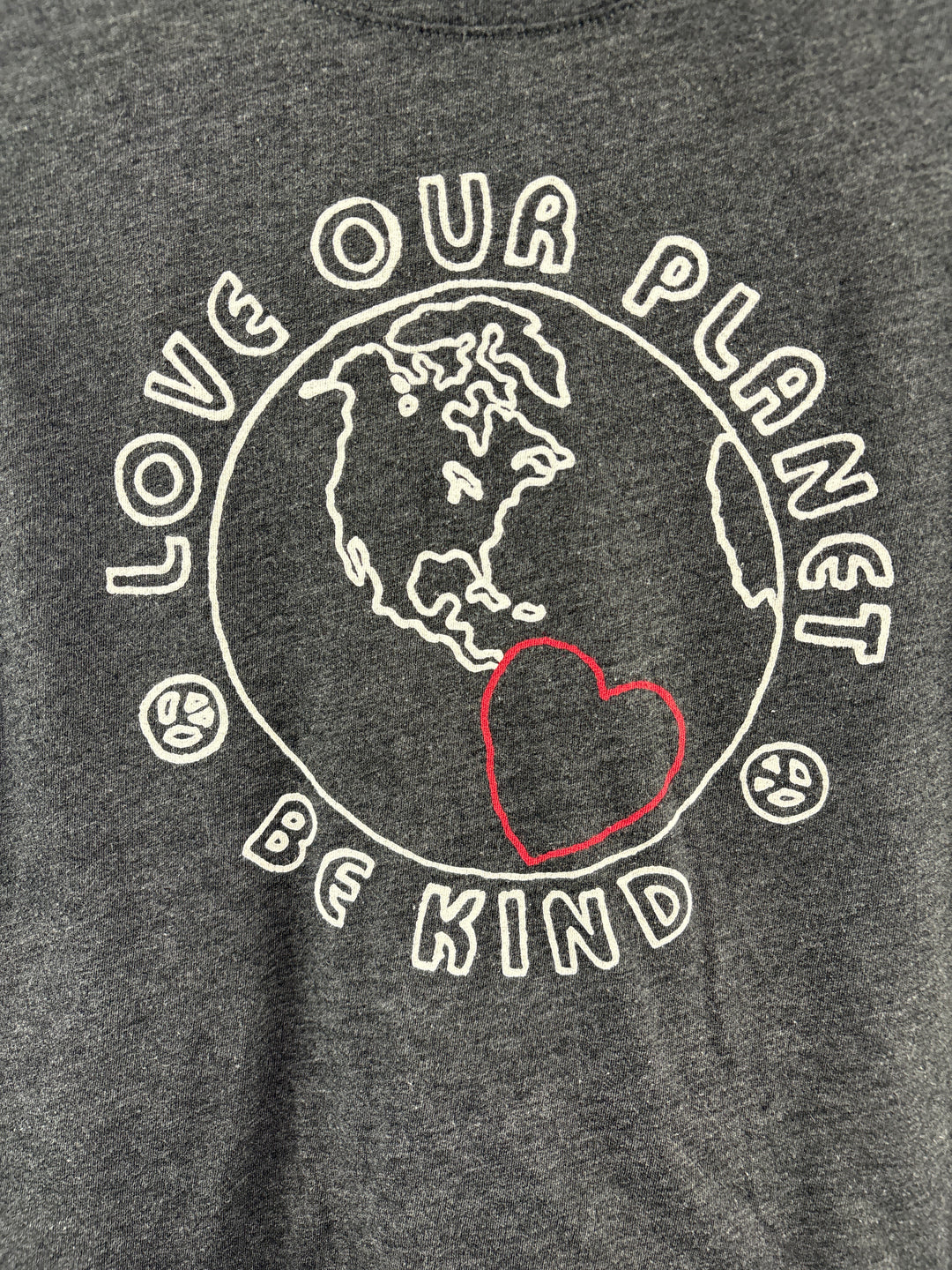 Women’s Lucky Brand Small Dark Gray Love Ur Planet T-Shirt