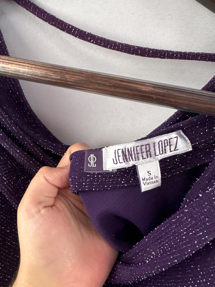 Women’s Jennifer Lopez Small Deep Purple Cowelneck Blouse