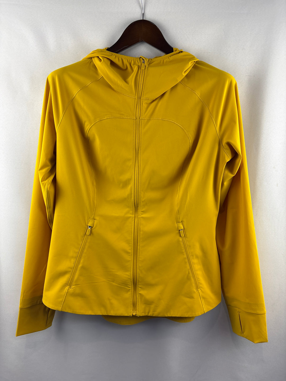 Women’s LuluLemon Size 12 Mustard Yellow Hooded Windbreaker