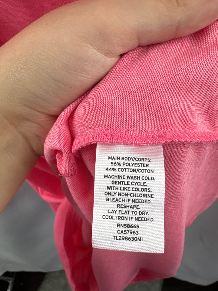 Women’s Leith Large Bright Pink Ruched Midi Bodycon Dress