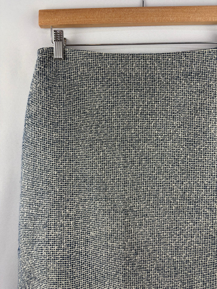 Women’s Banana Republic Size 4 Cream & Blue Pencil Skirt