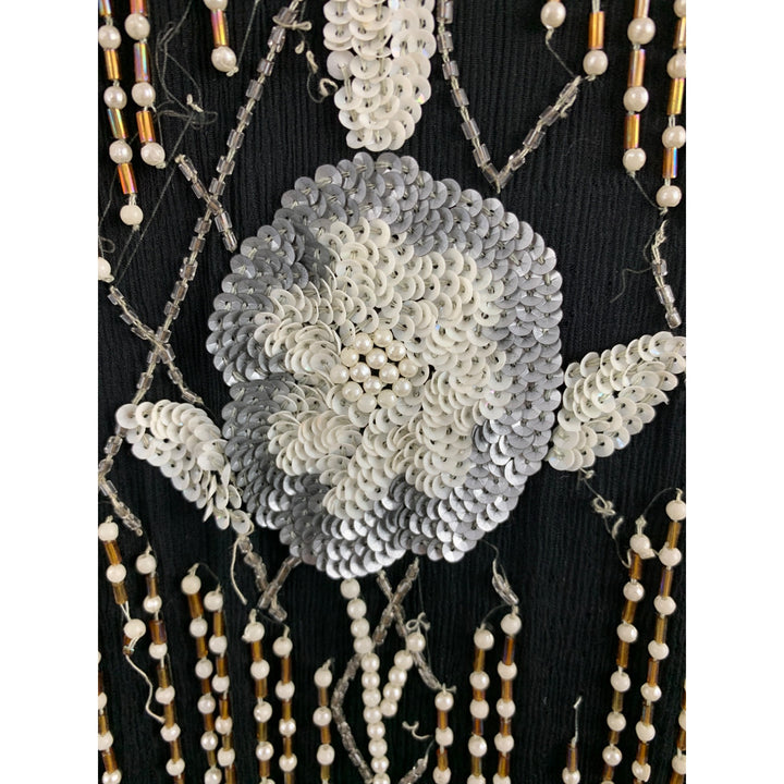 Vintage 100% Silk Beaded Dress Size M
