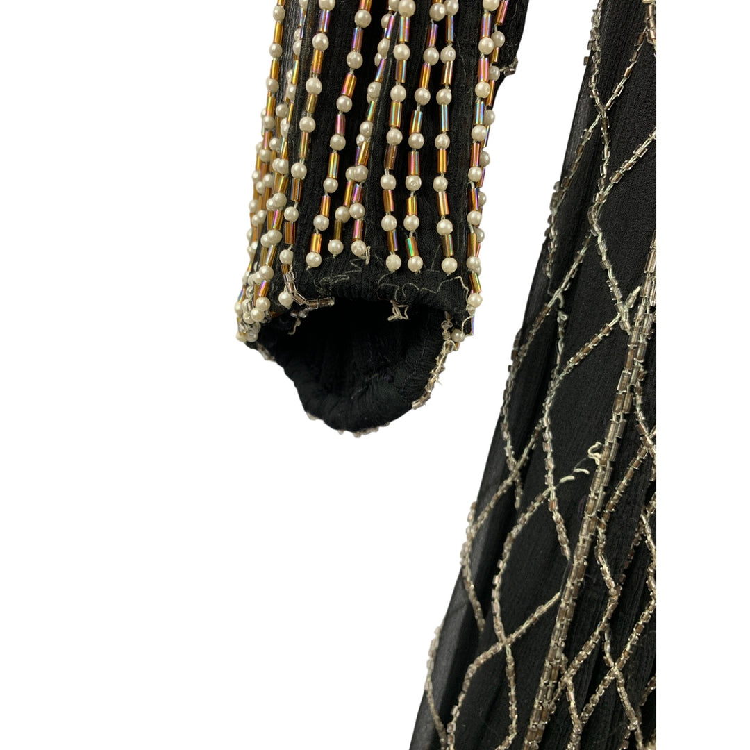 Vintage 100% Silk Beaded Dress Size M