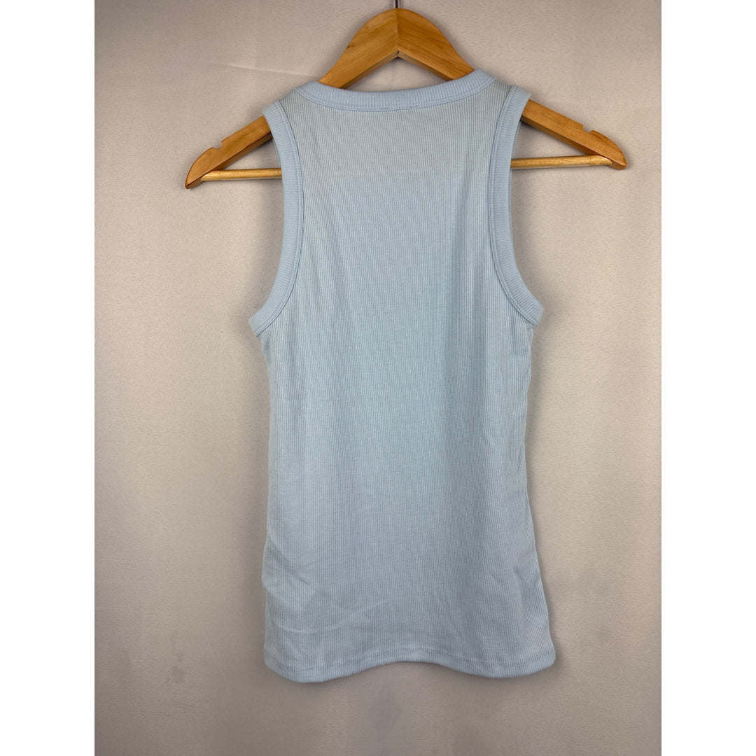 J.Crew Womens Ribbed Tank Top Light Blue Medium New With Tags
