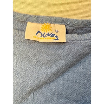 Dunes Womens Blue Off-Shoulder Cotton Top