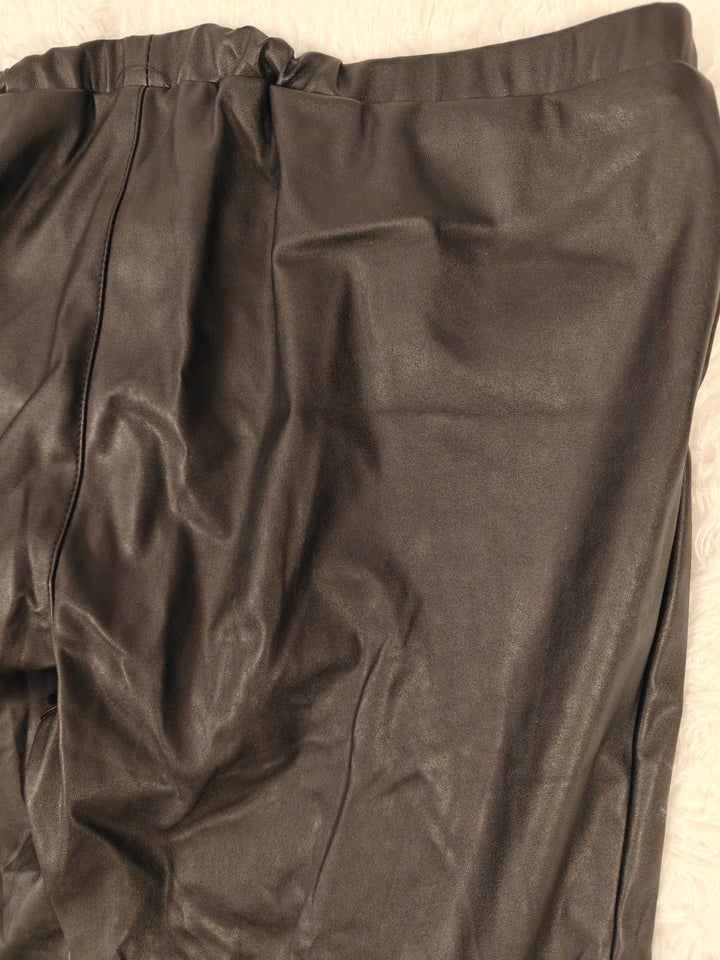 Womens Michael Michael Kors Faux Leather Pants Black Size 16