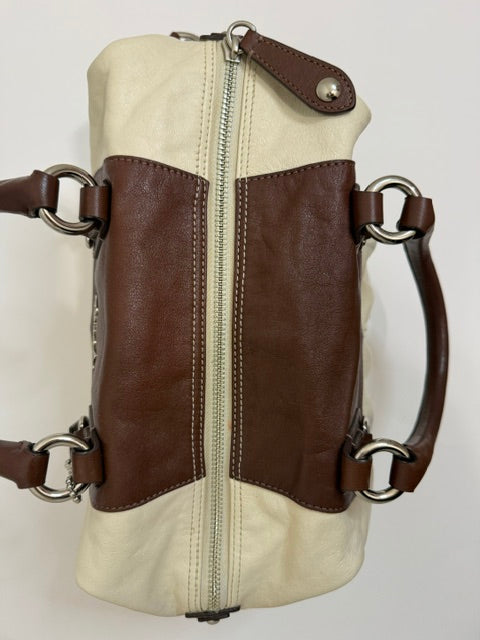 Coach Ashley Two‑Tone Leather Satchel F15445 – 2014