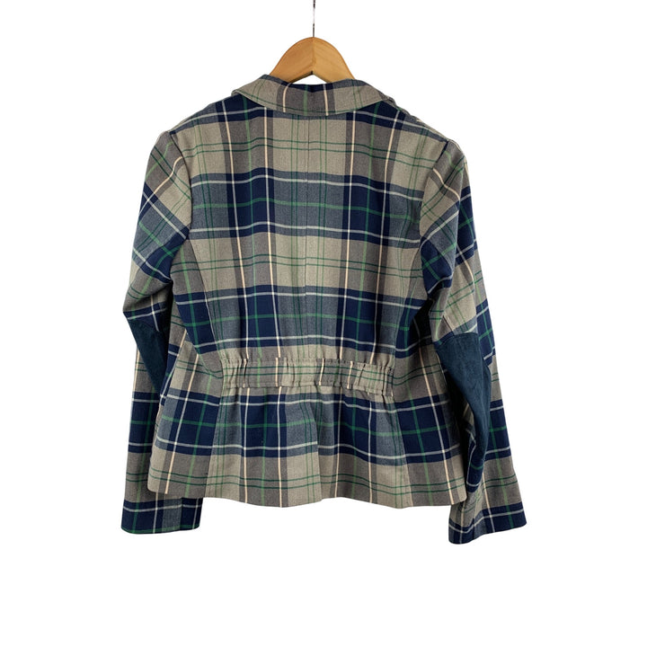 Joan Rivers XS Plaid Blazer Jacket For Women Polyester & Rayon Blend Button Closure Smart Casual Style Made In China