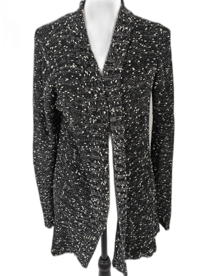 Women’s Belldini Open Front Cardigan Black White Size Medium