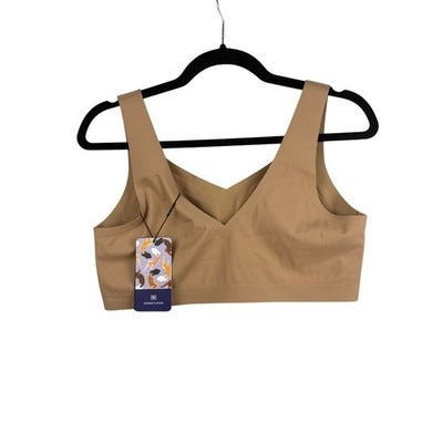 Women’s Honey Love Beige Soft Wireless Bra Sz XL (38D/DD)