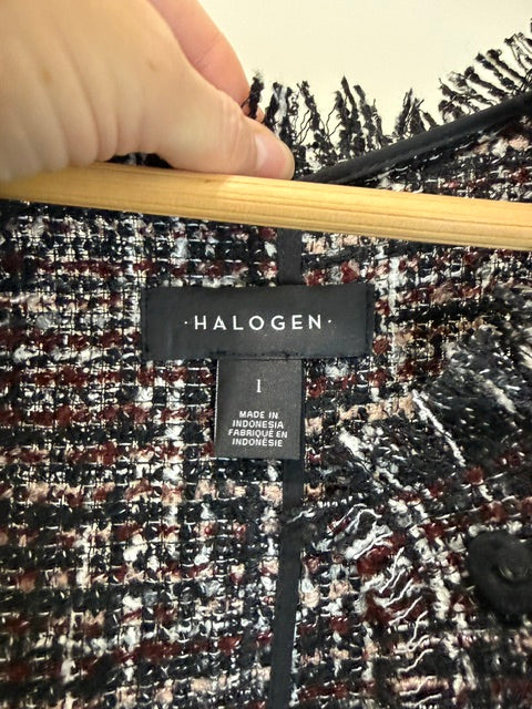 Halogen Fringe Tweed Jacket Sz1(12-14)