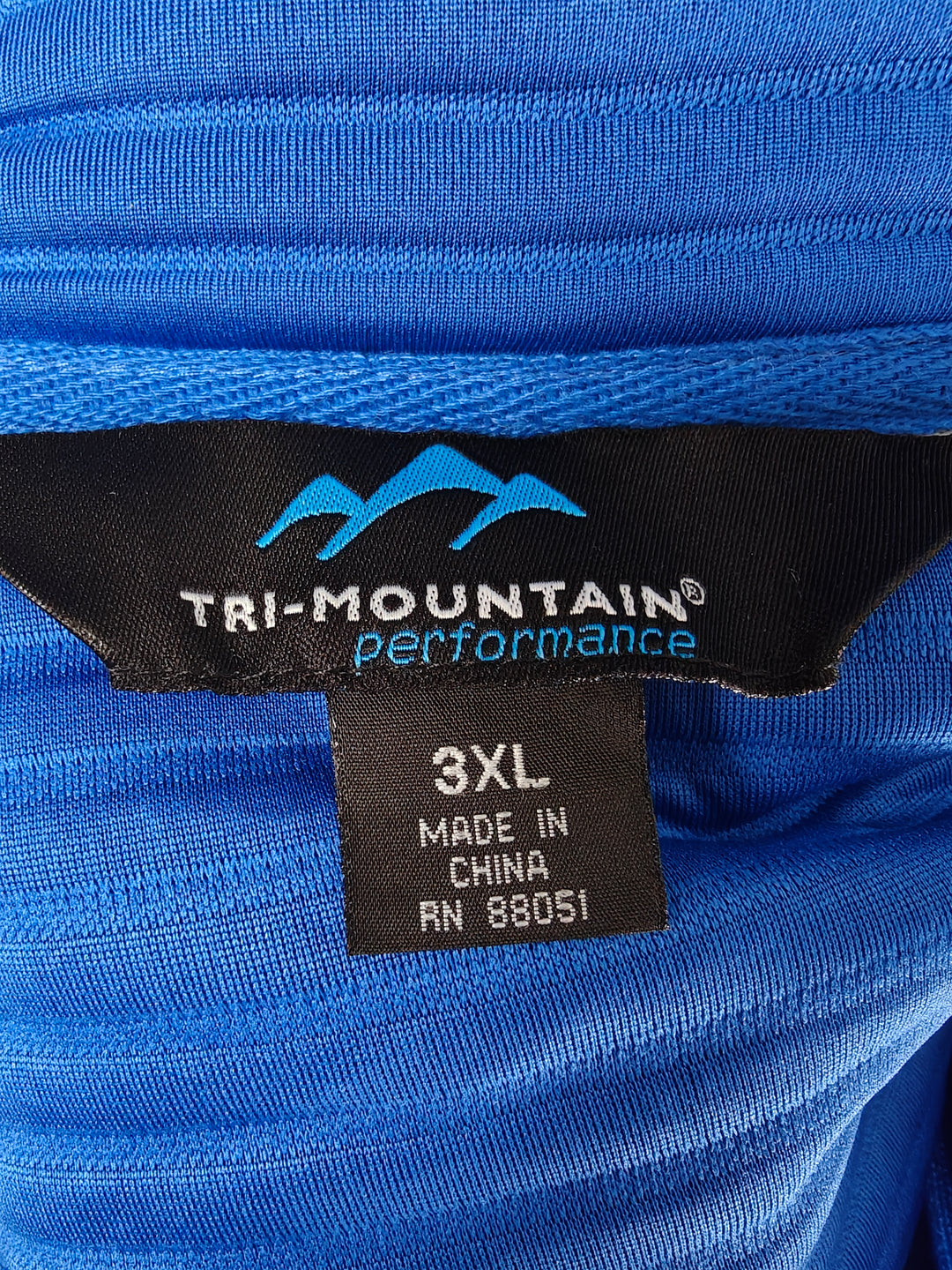 Mens Tri-Mountain Performance Quarter Zip Pullover Blue 3XL