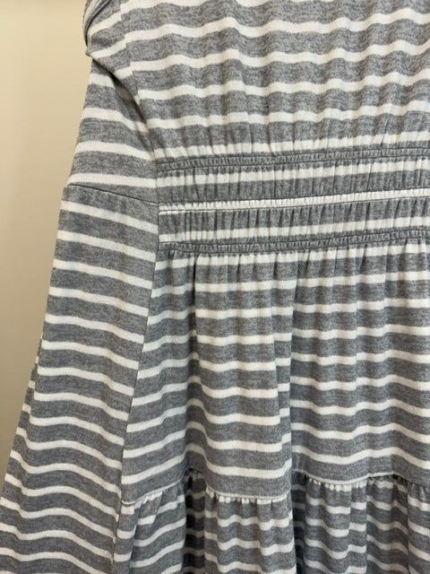 Lucky Brand Striped Tank Maxi Knit Stretchy Dress – Gray/White SzL