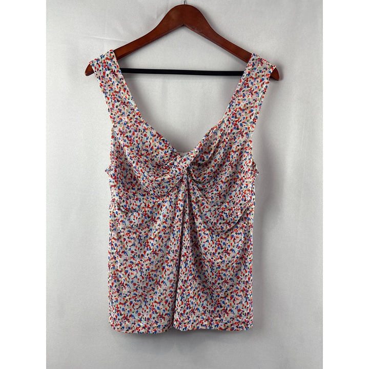 Cabi Womens Confetti Print Sleeveless Top S Nylon/Spandex