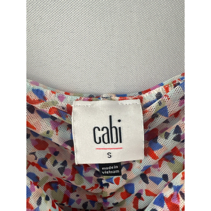 Cabi Womens Confetti Print Sleeveless Top S Nylon/Spandex