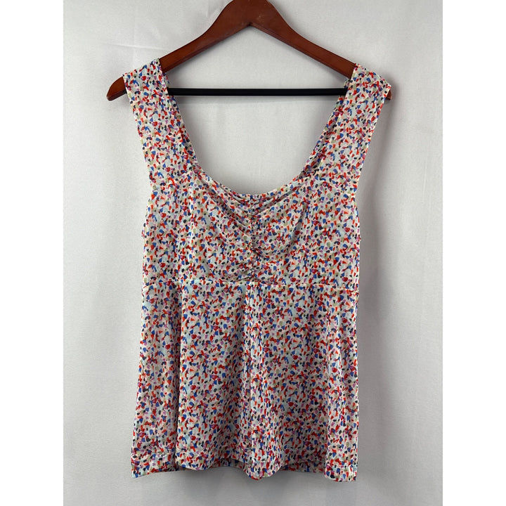 Cabi Womens Confetti Print Sleeveless Top S Nylon/Spandex