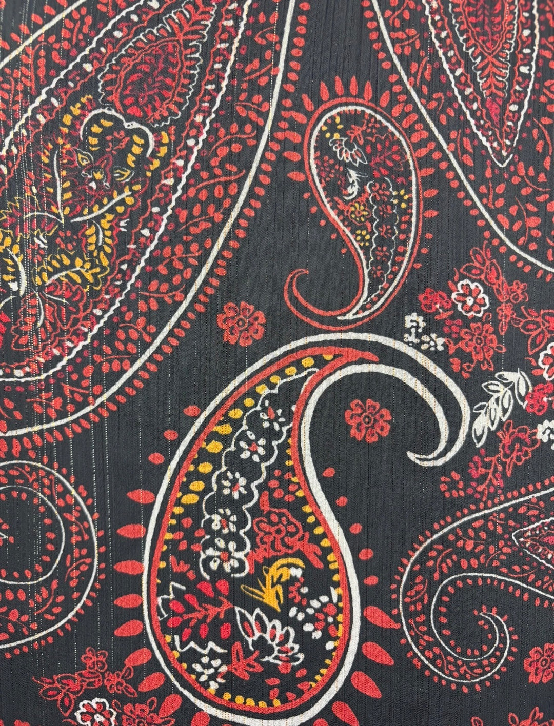 Women’s Daniel Rainn Small Black & Red Paisley Blouse