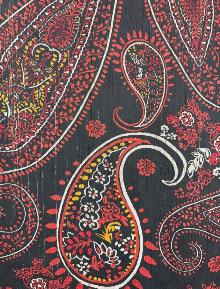 Women’s Daniel Rainn Small Black & Red Paisley Blouse