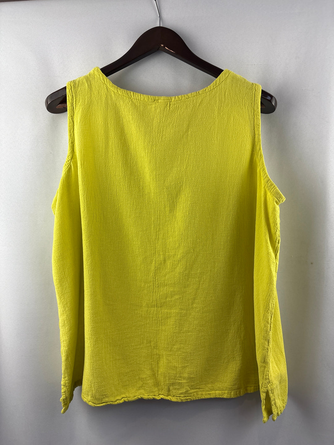 Women’s Oh My Gauze! XXL Mustard Yellow Sleeveless Blouse