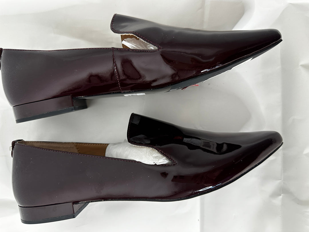 Calvin Klein Elin Patent Leather Oxblood Loafers