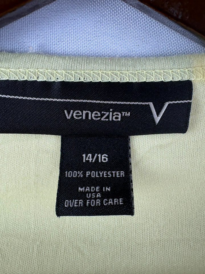 Women’s Venezia Size 14/16 Butter Yellow Short Sleeve Blouse