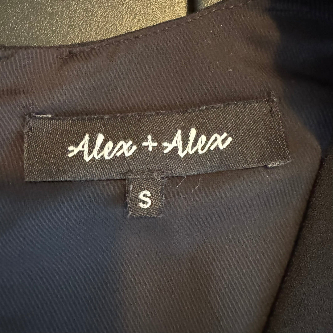 Alex + Alex Black Sleeveless Sheath Dress w/ Art Deco Darting, LBD, Size Small