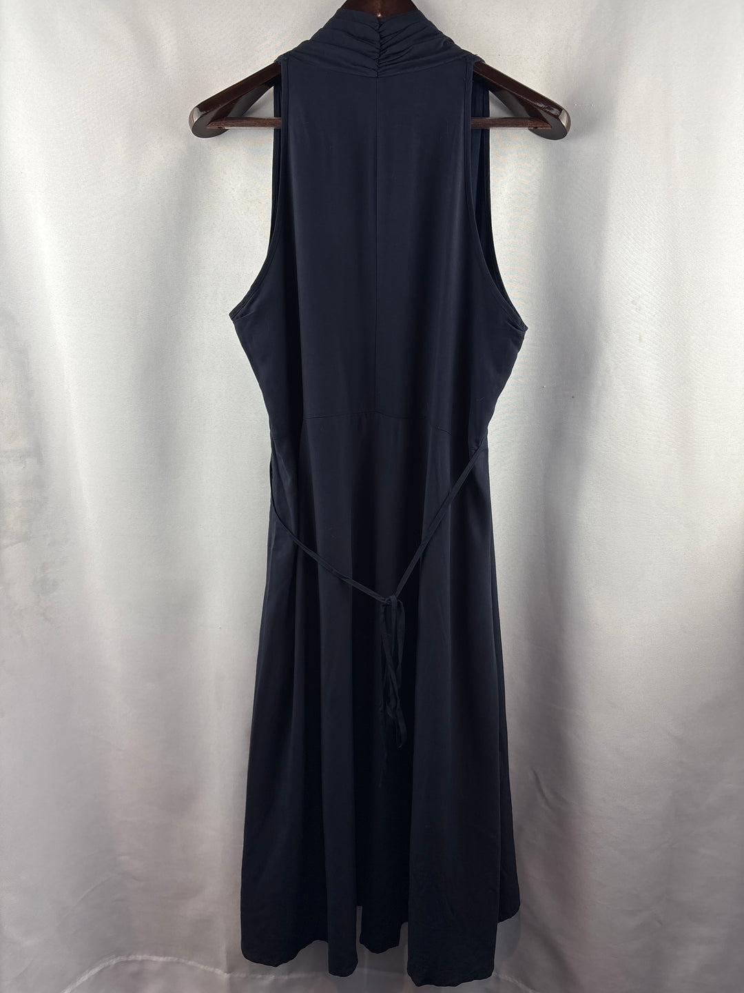 Women’s Molly Bracken Large Dark Navy Cowlneck Midi Dress